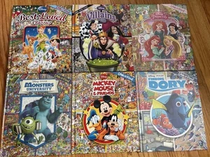 Disney Look And Find Book Lot Monsters Dory Villains Disney Mickey Mouse Pixar - Picture 1 of 7