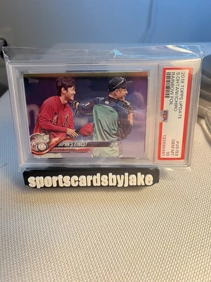 2018 Topps Update Rainbow Foil Ohtani/Ichiro PSA 10 - Image 1 of 4