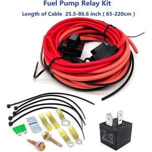 Electric Fuel Pump Harness and Relay Wiring Kit 40Amp + Waterproof Relay Switch - Foto 1 di 11