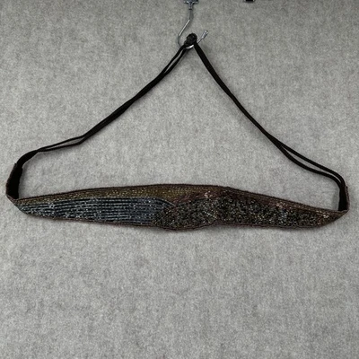 Cinturón vintage años 80 Christian Dior "Ceintures" negro con cuentas Foto 1 de 4