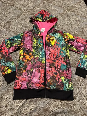 Nike Jacket Youth Girls XL Colorful Abstract Paint Splatter Full Zip Athletic - Image 1 of 4
