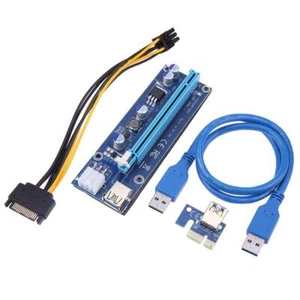 60cm Riser1 de PCI-E X 16 X PCI-E USB3.0 009S câble adaptateur carte pour Miner - Photo 1/11