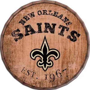 New Orleans Saints Fan Creations 24 in Established Date Barrel Top - Picture 1 of 2