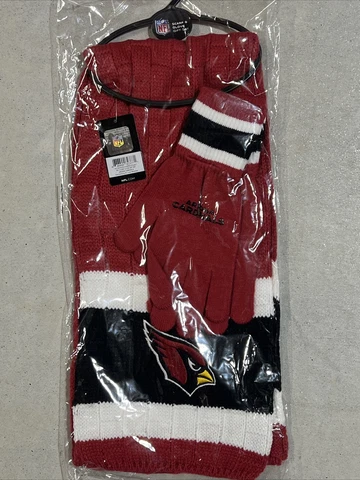 NEW Arizona Cardinals Licensed NFL Scarf and Gloves Gift Set Adult Unisex Cover