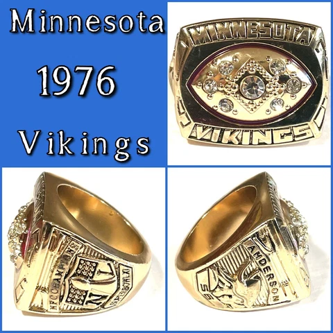 Minnesota Vikings 1976 Championship Ring Size 11 Cover