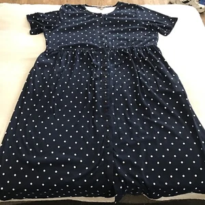 New WOMAN WITHIN ladies Size 12 S Petite (46” Chest) Button Front POCKETS Polka - Picture 1 of 7