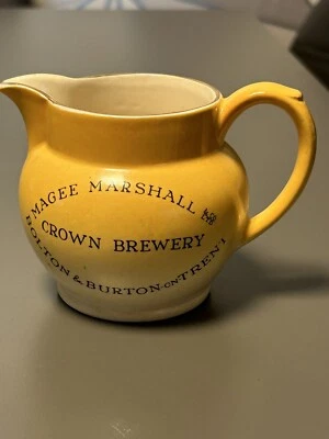 VINTAGE 1930s ADVERTISING PUB JUG MAGEE MARSHALL & CO LTD CROWN BREWERY ,BOLTON - Image 1 of 4