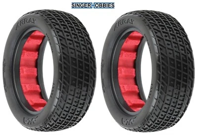 AKA 13334QR Buggy 1/10 Array Super Soft Long Wear Front 2.2" Dirt Oval Tires HH - Image 1 of 2