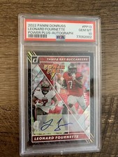 2022 Panini Donruss Leonard Fournette Power Plus Auto /49. PSA 10! POP 1!