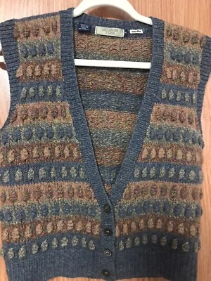 Chaleco Suéter Vintage Alexander Julian Para Hombres Mujeres M 100% Lana Shetland Foto 1 de 4