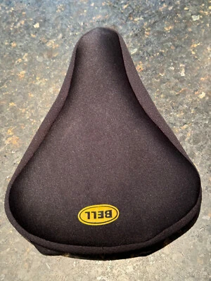 Cubierta Bell Gel Fusion para asientos de bicicleta: negra con campana amarilla o blanca/roja Foto 1 de 4