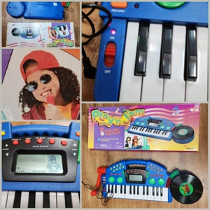 Vtg Radio Shack Play ‘n and Jam Mic Disc Drum LCD Screen Keyboard Circuit Bend ! - Picture 1 of 8