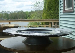 Vtg MCM B.W. Buenilum Heavily Hammered Aluminum Lazy Susan Rotating Tray (#2) - Picture 1 of 10