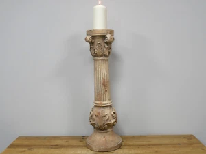 Grande Alto Vintage Envejecido Shabby Chic Estilo Candelabro Estatua Adorno - Imagen 1 de 4
