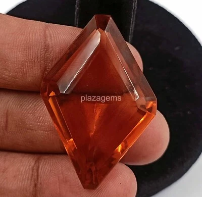 Piedra preciosa suelta transparente certificada citrino naranja corte elegante 64 quilates 4sue Foto 1 de 4