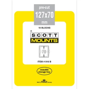 Soportes de estampillas para tarjetas postales Scott/Prinz con bloque de placas precortadas, FDC 127x70 #916 negro - Imagen 1 de 2
