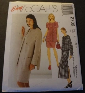 McCalls 2709 Misses Dress Jacket Size 14 16 18 Sewing Pattern - Picture 1 of 1