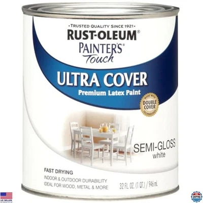 Pintura Pincel Multiusos 1 Cuarto Blanco Semi Brillante para Proyectos Hogar y Artesanía Foto 1 de 4