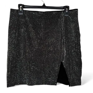 AKIRA schwarz und silber geblendet Rock Größe XL EUC - Bild 1 von 8