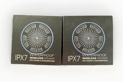 IPX7 Altavoz Bluetooth Impermeable con Ventosa Lote De 2 Nuevo Foto 1 de 4