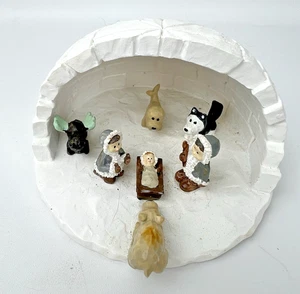Eskimokrippe Mini Iglu Set 8-teilig sehr süß - Bild 1 von 12
