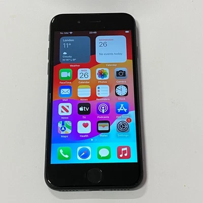 Apple iPhone SE 2020 64GB Black Unlocked Smartphone Grade CM Screen Edge Mark - Image 1 of 4