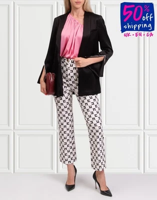 RRP€600 ALICE + OLIVIA Blazer Jacket Size M Black Rhinestones Single-Breasted - Image 1 of 4