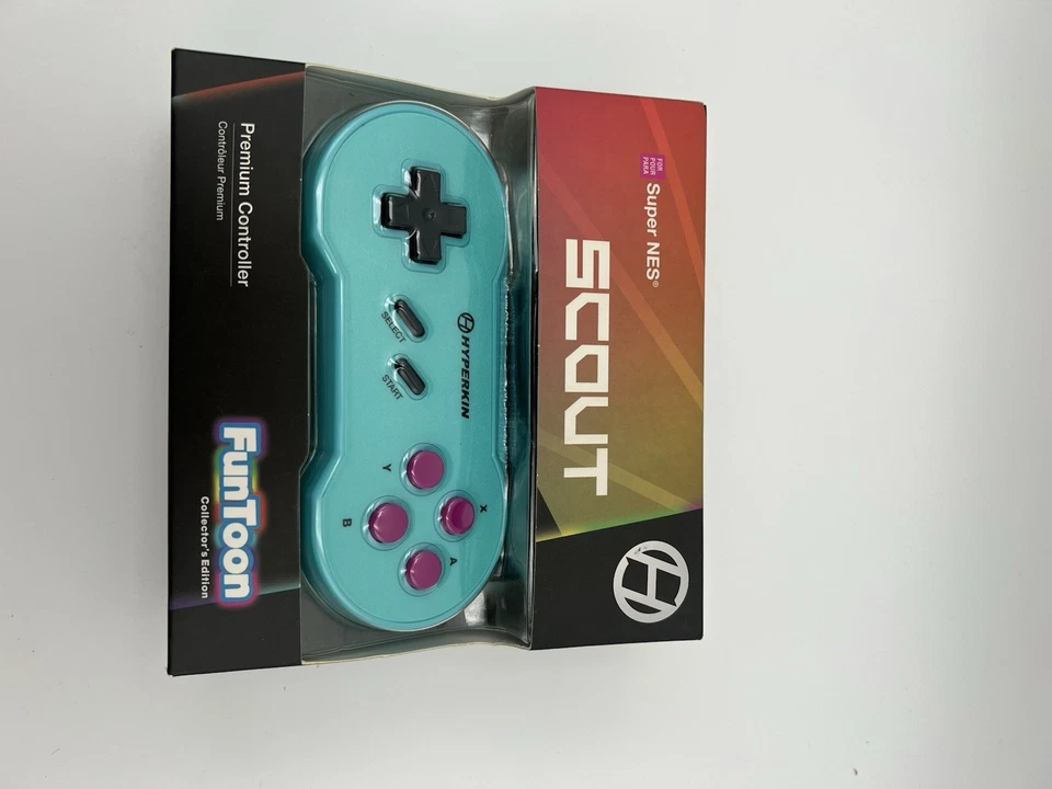 Hyperkin "Scout" Premium Controller for Super NES Hyper Beach Funtoon Collect...