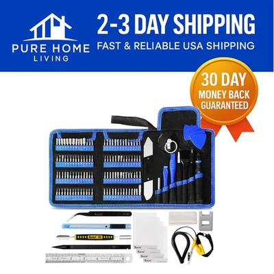 136 in 1 Precision Screwdriver Set - Complete Electronics Repair Kit with Bag - Image 1 of 4