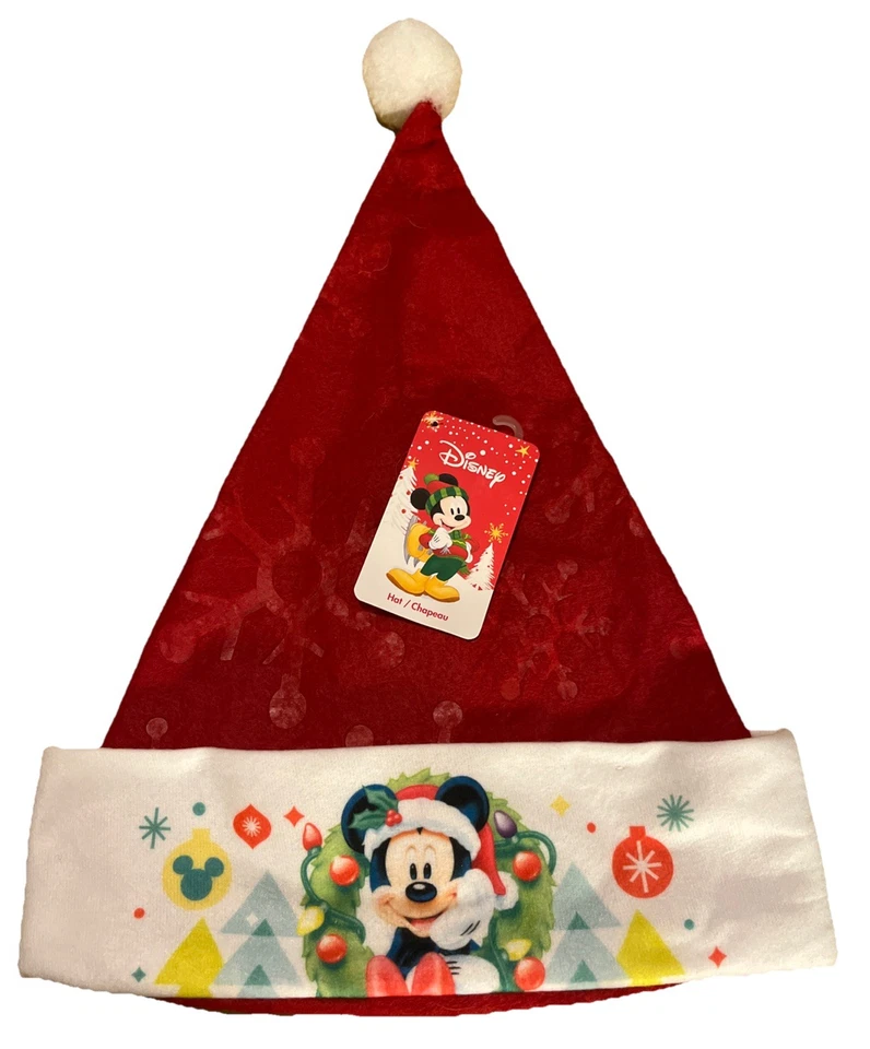 Disney Christmas Holiday Frozen II Purple Santa Hat Elsa and Anna with Tag