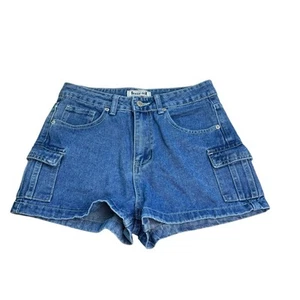 Los Angeles Sixty-Six Juniors Size 7 Cargo Jean Shorts - Picture 1 of 10