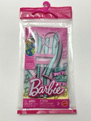 Mattel Barbie Fashion Pack Outfit HYV19 Pink & Green Top, Skirt, Headband, Shoes - Image 1 of 4