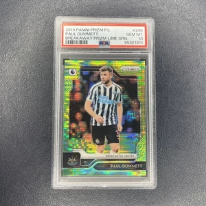 2019-20 Prizm EPL Breakaway Soccer Paul Dummett Lime Green /5 PSA 10 Newcastle - Picture 1 of 2