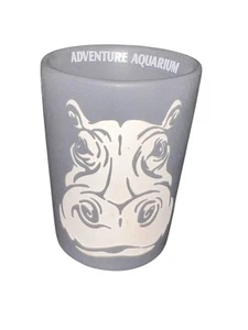 Adventure Aquarium Souvenir Hippo Engraved Ceramic Cup 3” 1/2 Cup Shot Glass - Picture 1 of 5