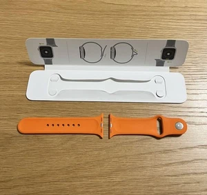 Hermes Orange Fluoroelastomer Rubber Apple Watch Band S M 38mm to 42mm Series 10 - Zdjęcie 1 z 14