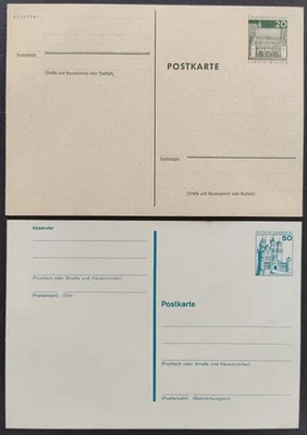 Germany stamp 1964 2 stationery covers MNH architecture as seen combine shipping - Image 1 of 2