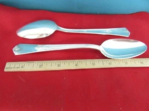 553. Wm Rogers Sectional Silver Plated Flatware Serving Spoon Tablespoon 2 Each - Picture 1 of 6