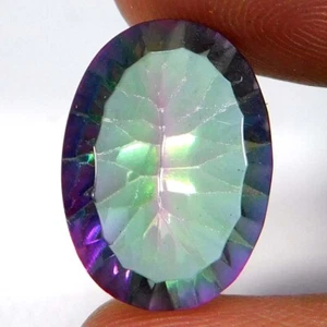 Natural Rainbow Mystic Topaz Crystal Oval Cabochon 13.00Cts. Loose Gemstone - Picture 1 of 3