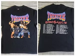 "T-shirt vintage 1991 Trixter Band taglia XL Tour Giant Tag Metal Rock ""Kicked My A**" - Foto 1 di 12