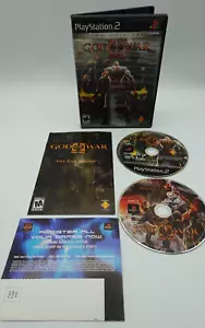 God of War II 2 (Sony PlayStation 2, 2007) Black Label Set di 2 dischi CIB Reg Card - Foto 1 di 6