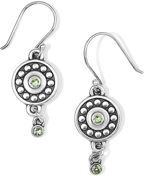 Brighton Pebble Dot Reversible French Wire Earrings Turquoise Birthstone Zircon