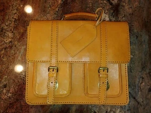 Laptop-Aktentasche Vintage pflanzlich gegerbtes Leder aus Eschenholz - Bild 1 von 14