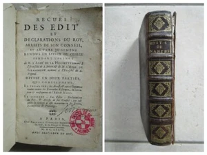 [Protestantisme] EDIT DE NANTES, recueil des édits, 1676. Destruction temples... - Picture 1 of 19