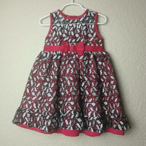 Penelope Mack Girls Sleeveless Lace Dress, Red/Black Floral Black Size 3t - Picture 1 of 10