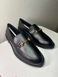 Lisa Vicky Zany-V Loafers Black Sheep Nappa Leather Women Size 7.5M - Picture 1 of 17