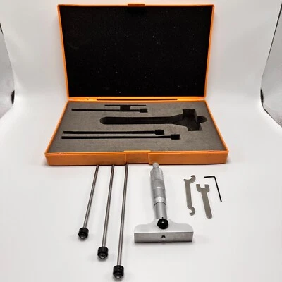 Mitutoyo 129-127 Depth Micrometer DMC 2.5 - 4 in orange hard case w/ foam insert - Image 1 of 4