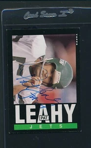 1985 Topps #342 Pat Leahy NY Jets Signed Auto *35014 - Picture 1 of 1