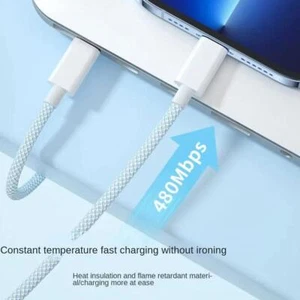 1x For iPhone 15 Pro Max Plus USB-C Cable Charging Cord Type-C D4D0 - Picture 1 of 14