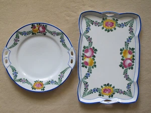 Seltmann Weiden Serie Garmisch, Anbieteteller und Servierplatte, Handmalerei - Bild 1 von 5