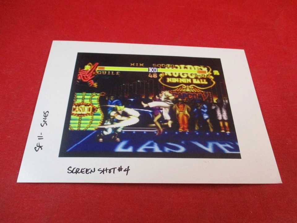 Pantalla de prueba de campaña publicitaria Guile vs. Ryu Street Fighter II Super Nintendo SNES Foto 1 de 2